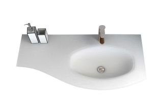 Стеклянная раковина, правосторонняя Cezares 104x53 82408